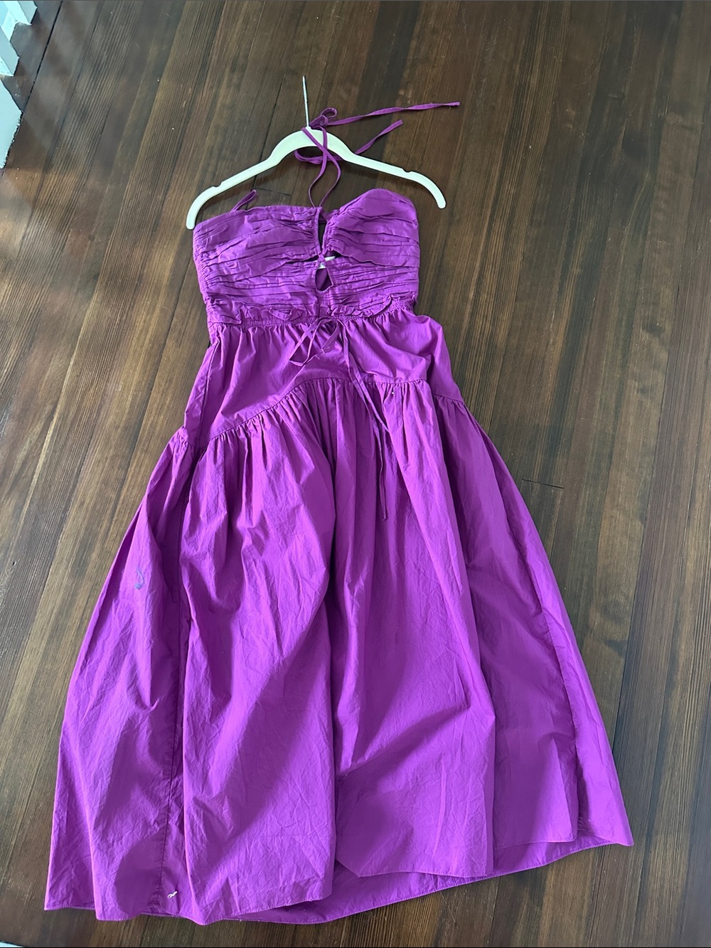 Ulla Johnson Vibrant Purple Halter Maxi Dress